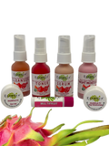 Essance Multi Fruit Peptide starter kit. The products include Cleanser, Toner, Serum, and Night Moisture, eye gel, lip balm, Day Moisturizer