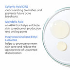 Salicylic Acid 2%, Mandelic Acid, Hexylresorconol and Ethyl Linoleate