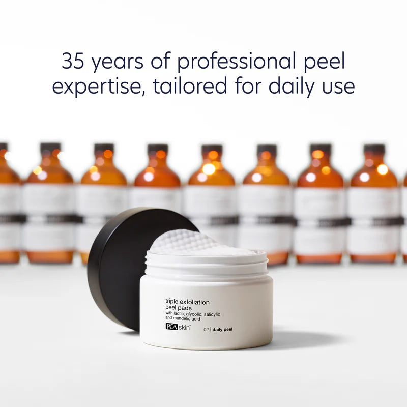 35 years of professional peel expertise, tailored for daily use