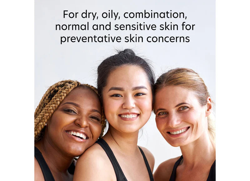 For dry, oily, combination and sensitive skin for preventative skin concerns