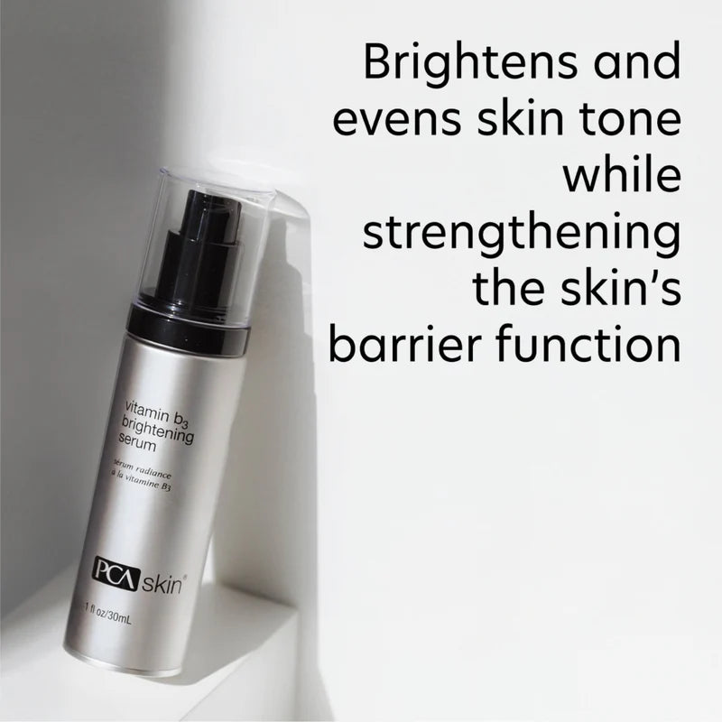 PCA skin Vitamin B3 Brightening Serum brightens and evens skin tone while strengthening the skin's barrier function