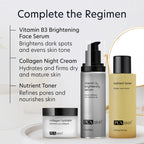 Complete the regimen.  Vitamin B3 Brightening Serum, Collagen Night Crea, Nutrient toner.